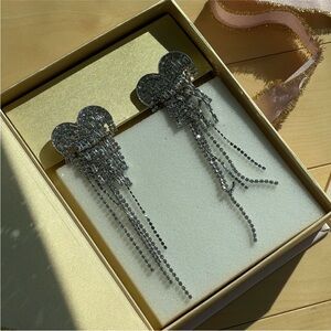 Nana Jacqueline Heart Tassel Earrings